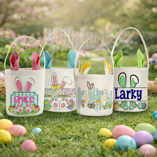 Custom Colored Ear Easter Baskets Pre-order! *Multiple Colors & Design Options!* CLOSES 3/15!