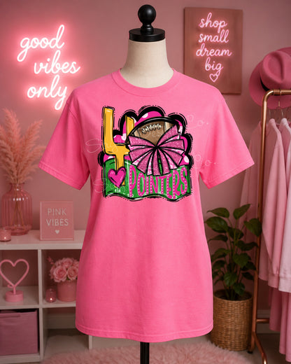 Team Customizable Football/Cheer Pink Out Tee/Crewneck Sweatshirt