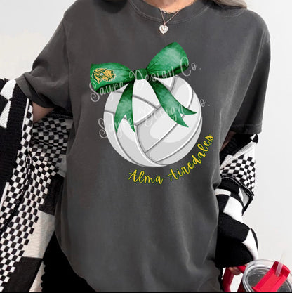 Alma Airedale Volleyball Coquette BowShirt/Long Sleeve/Crewneck/Hoodie