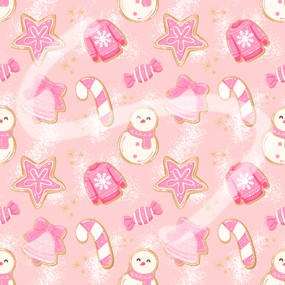 Pink Christmas Cookie Bows