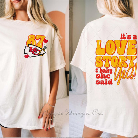 Taylor & Travis Engagement Natural T-Shirt