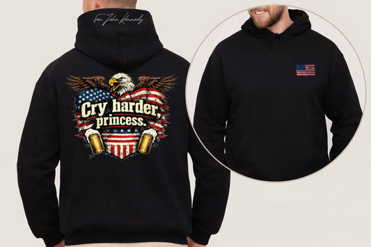 Cry Harder Princess Kennedy Beer Shirt/Long Sleeve/Crewneck/Hoodie