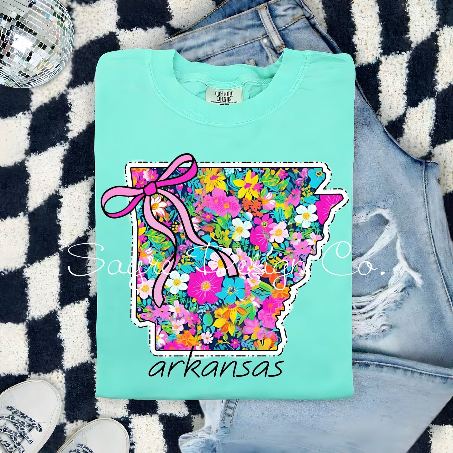 Arkansas Bow Spring Floral Tee