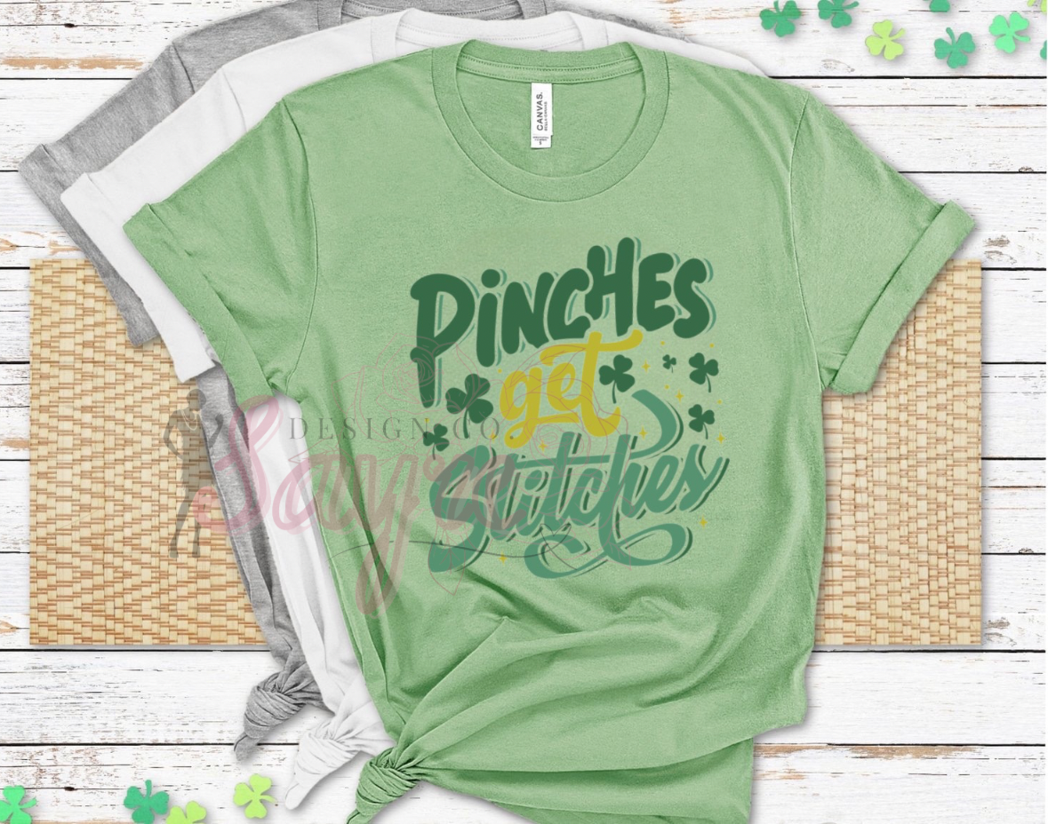 Pinches Get Stitches Adult T-Shirt/Crewneck