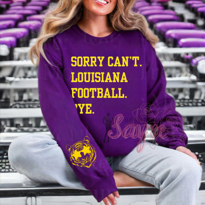 Customizable College Can’t Team Football Bye Crewneck