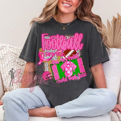 Team Customizable Girly Preppy Football Pink Out Tee/Sweatshirt/Hoodie