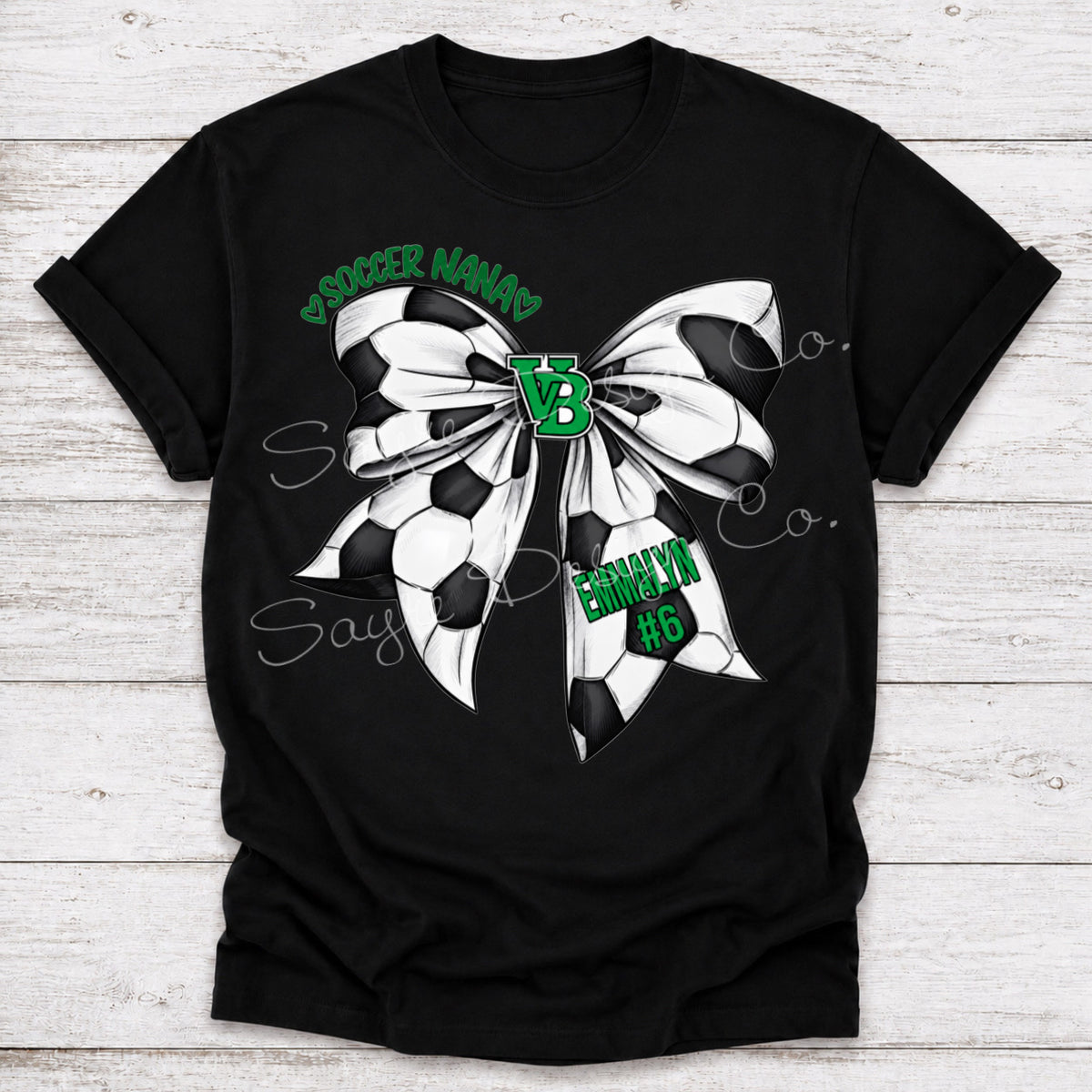 Customizable Soccer Bow/Title Shirt/Long Sleeve/Crewneck