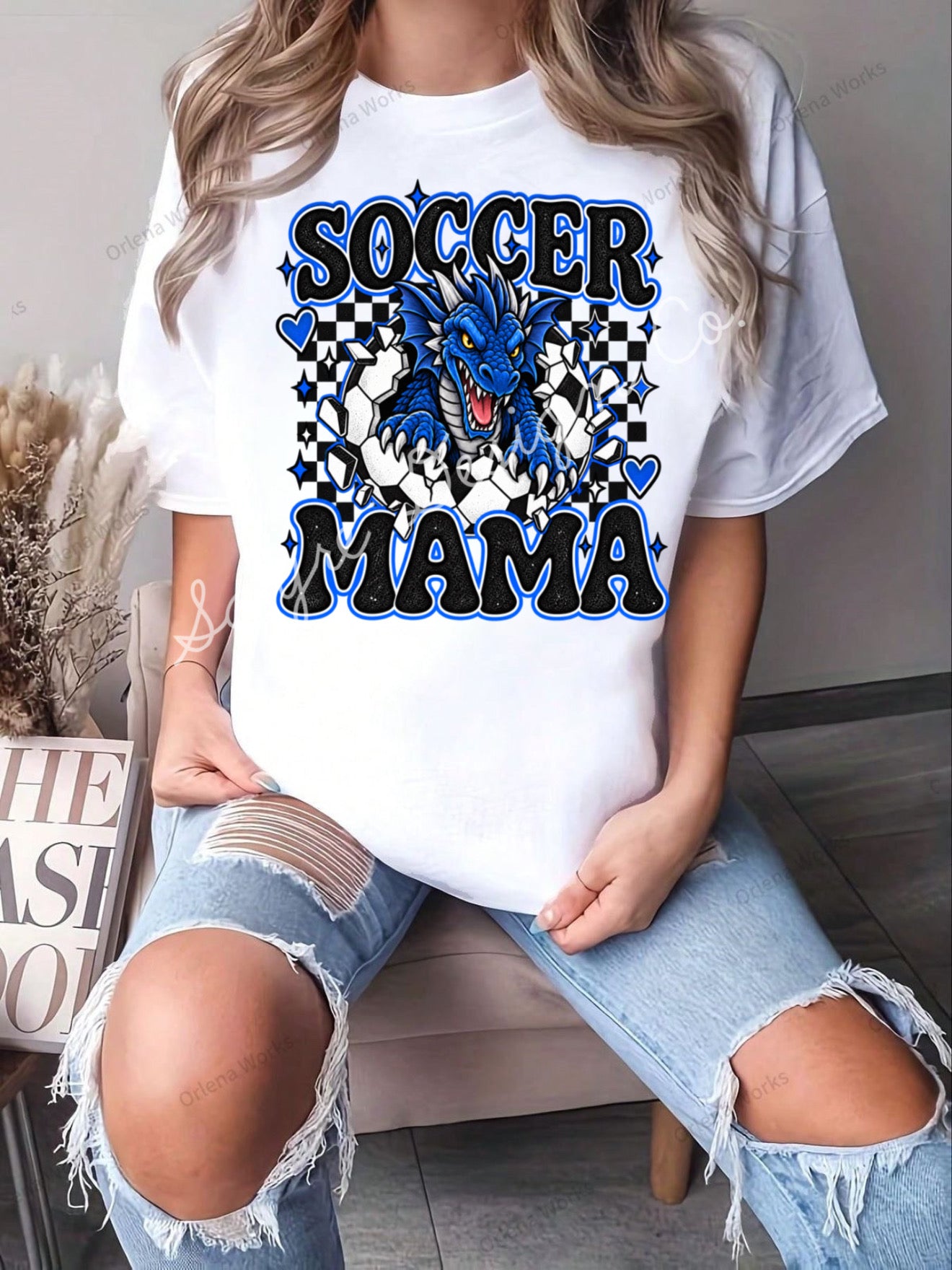 Customizable Team Soccer Mama Shirt/Long Sleeve/Crewneck