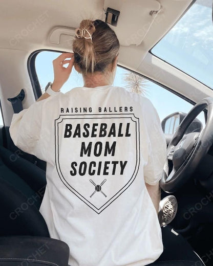 Raising Ballers Baseball Mom Society Shirt/Sweatshirt *ANY color!*