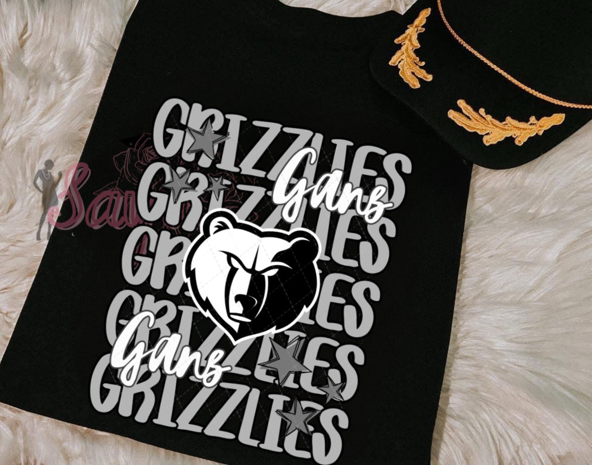 Gans Grizzlies Stacked Shirt/Long Sleeve/Crewneck/Hoodie