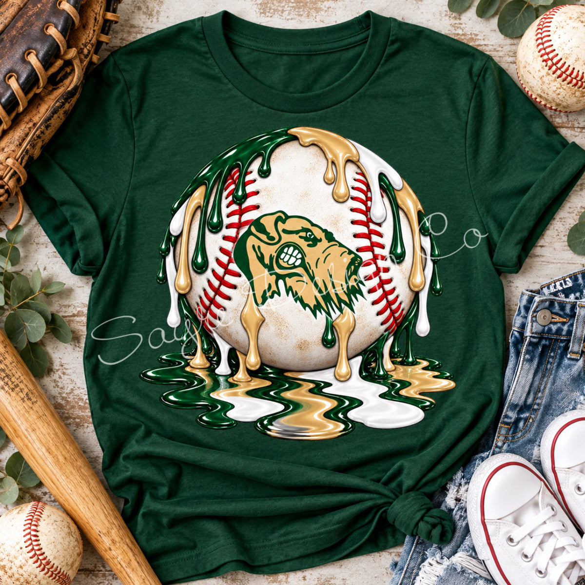 Customizable Baseball Drip Shirt/Long Sleeve/Crewneck/Hoodie