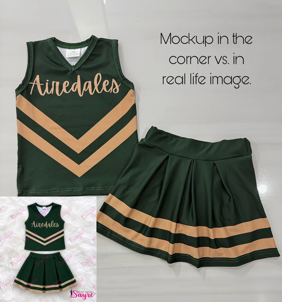 Customizable Striped Cheer Uniforms