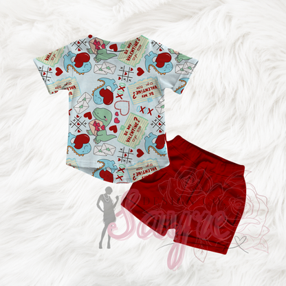 Blue Valentine’s Day Dino 0/3M-Adult 4XL