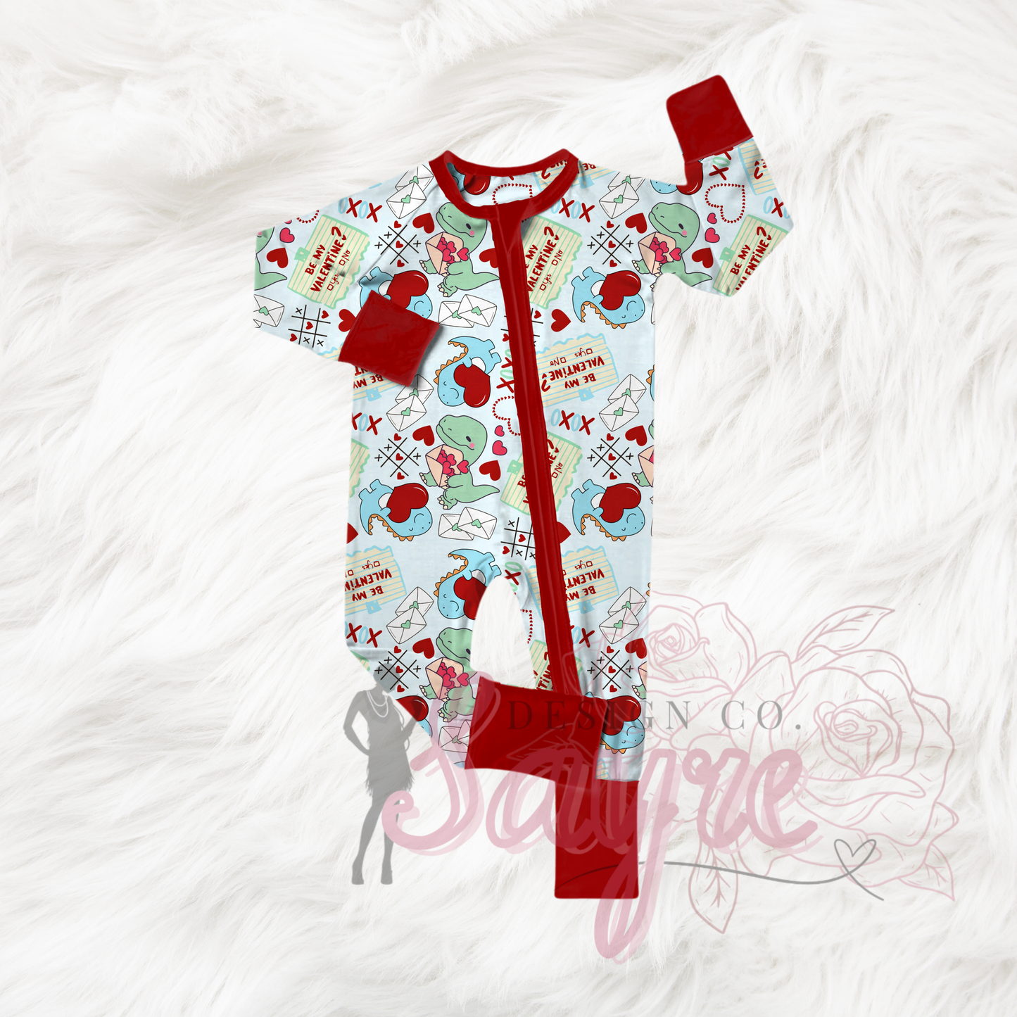 Blue Valentine’s Day Dino 0/3M-Adult 4XL