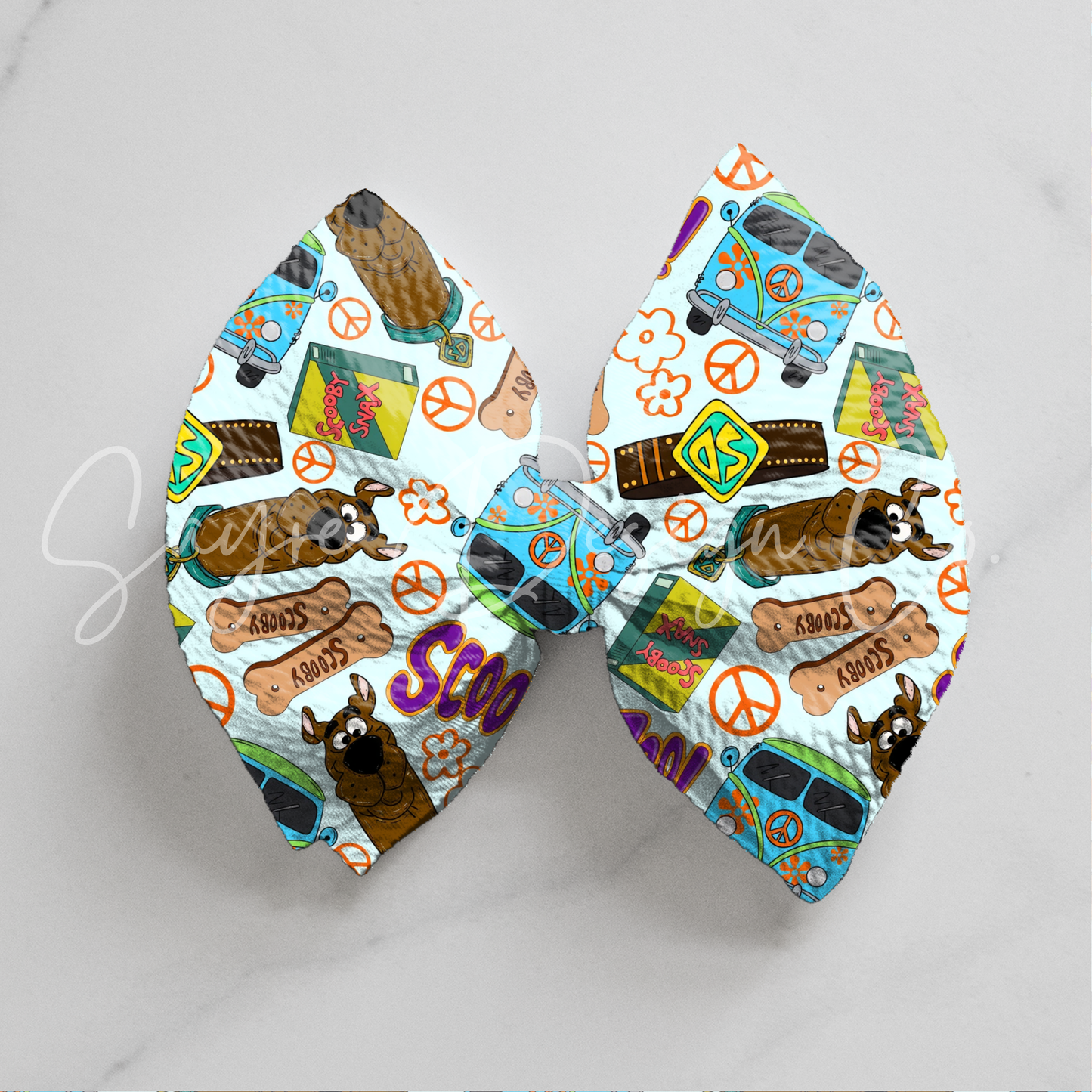 Mystery Machine Pup Bow/Piggies