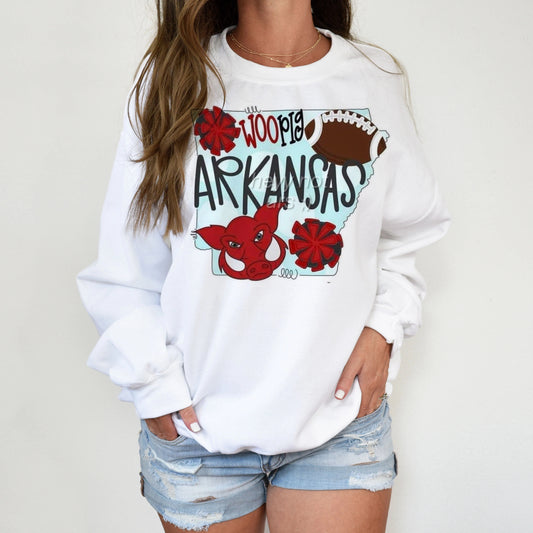 Arkansas Hogs State Shirt/Sweatshirt