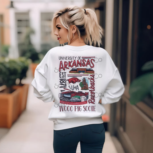 U of A Long Sleeve/Sweatshirt -Adult Sayre Design Co.