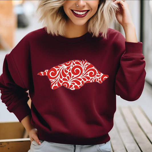 Floral Swirl Razorback Shirt/Long Sleeve/Crewneck/Hood