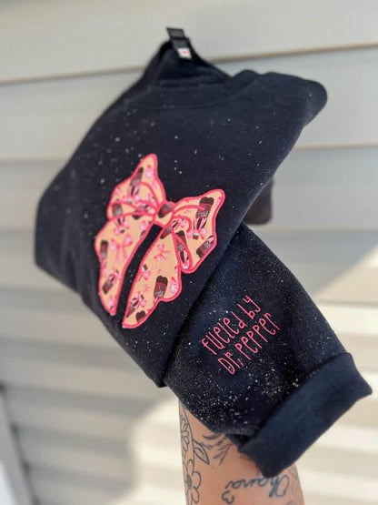 Fueled by Dr. Pepper Bow Splatter Embroidered Crewneck- Closes 10/18!