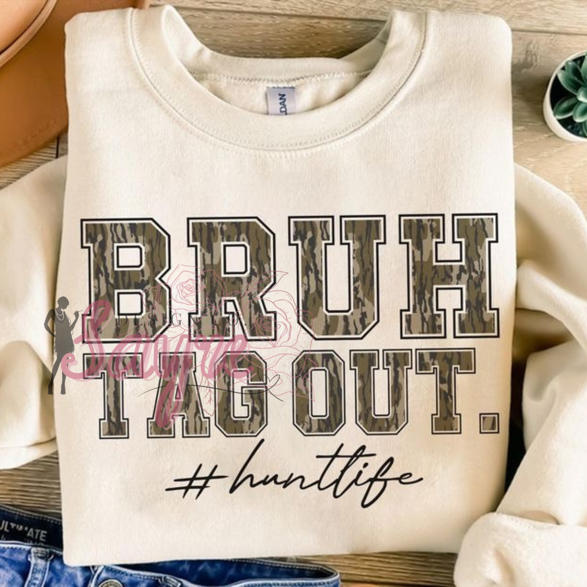 Bruh. Tag Out.-Adult Sayre Design Co.