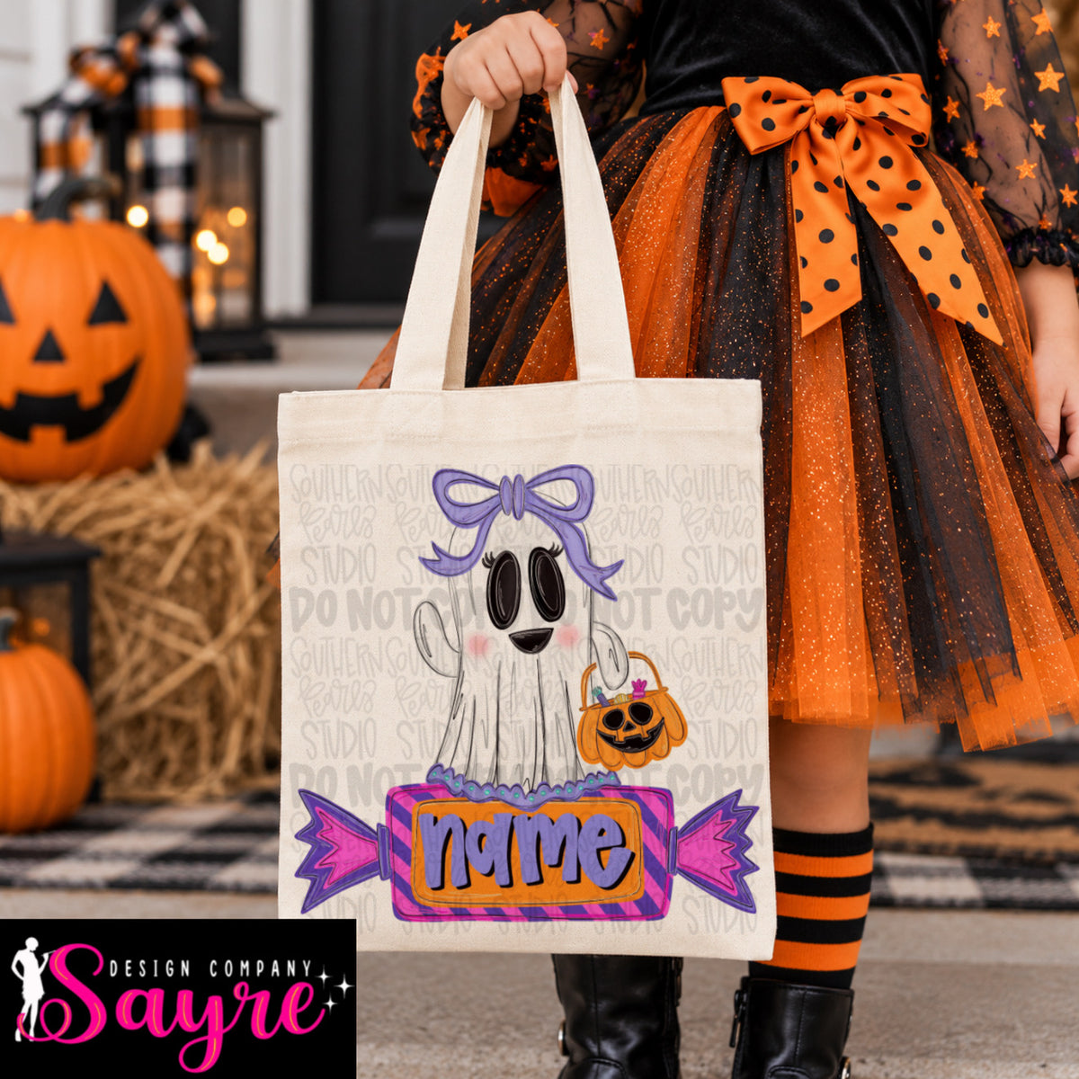 Custom Girl Candy Ghost Boo Bag