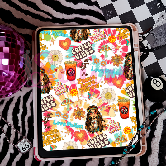 7Brew Hippie Seamless Digital File