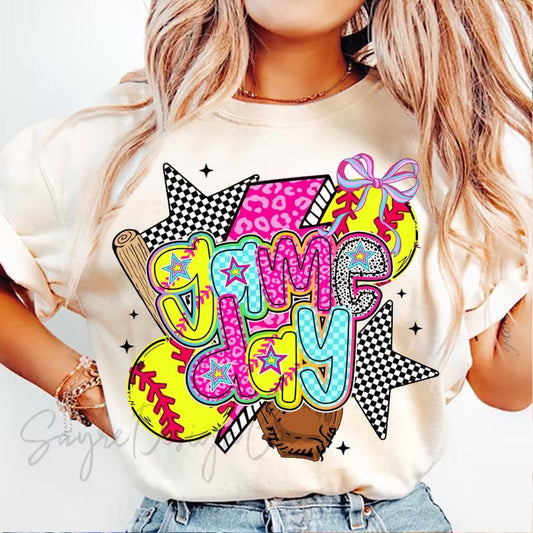 Preppy Game Day Softball Tee