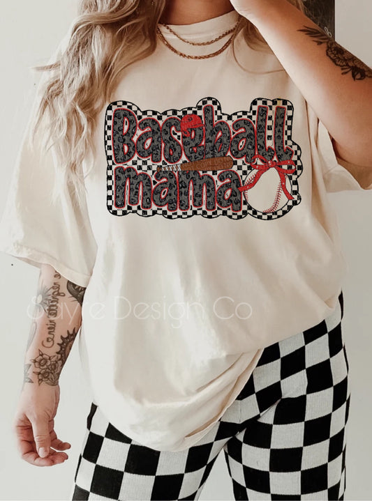 Retro Baseball Mama Tee