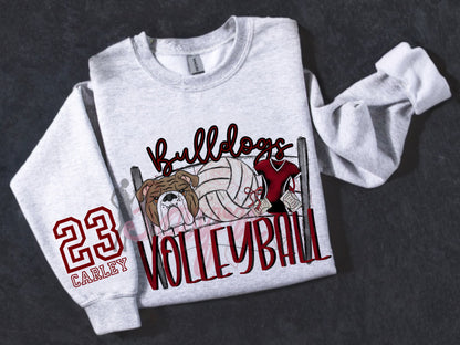 Customizable Team/Name Volleyball Crewneck