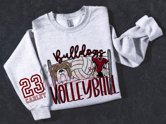 Customizable Team/Name Volleyball Crewneck