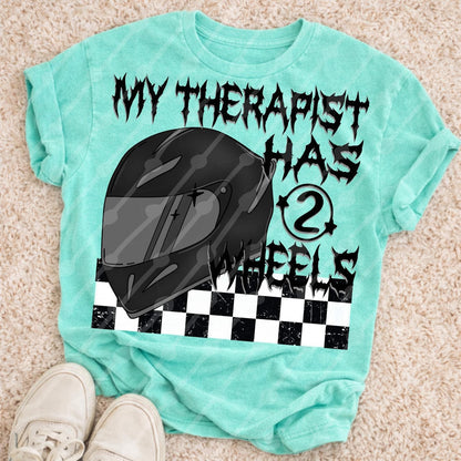 My Therapist has 2 Wheels Helmet Shirt/Long Sleeve/Crewneck/Hoodie