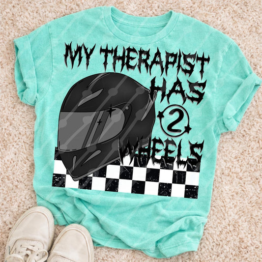 My Therapist has 2 Wheels Helmet Shirt/Long Sleeve/Crewneck/Hoodie