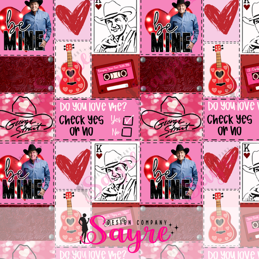 Check Yes or No Valentine’s Seamless Digital File