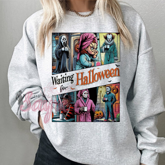 Horror Mashup Waiting on Halloween Shirt/Sweatshirt