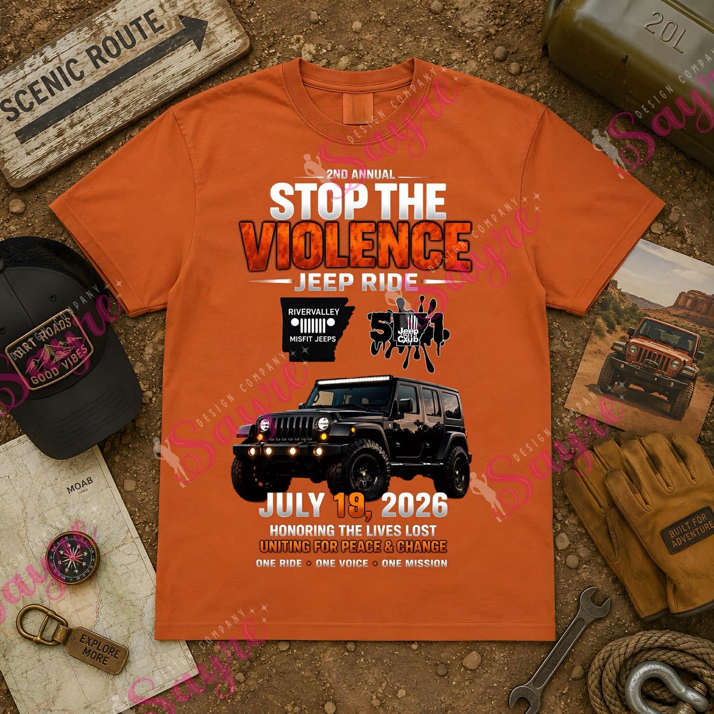 Stop the Violence Jeep Ride Shirt