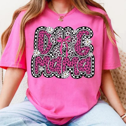 Dog Mama Checkered Tee *Multiple Colors!*
