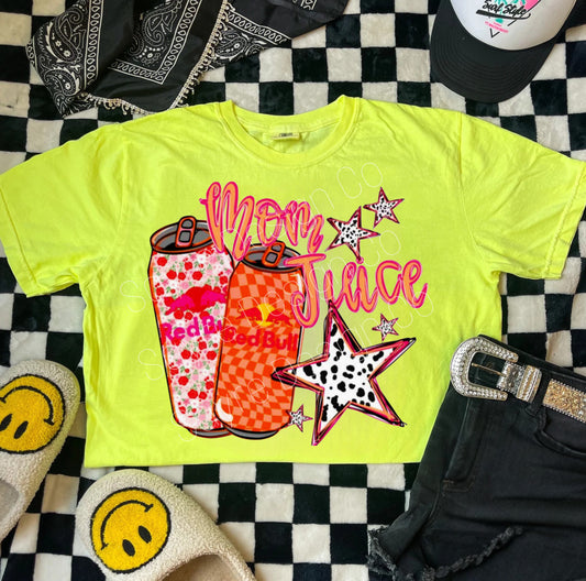 Neon Red Bull Mom Juice Tee *Multiple Colors!*
