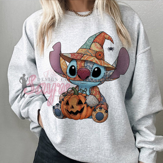 Halloween Alien Patchwork Shirt/Sweatshirt-Adult