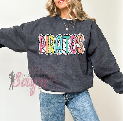 Dotted Neon Pirates Shirt/Long Sleeve/Crewneck/Hoodie