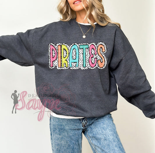 Dotted Neon Pirates Shirt/Long Sleeve/Crewneck/Hoodie