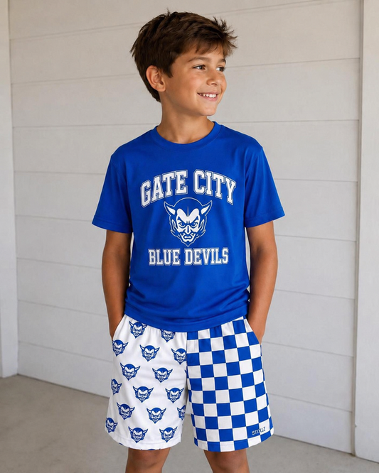 Customizable Mascot/Team CHECKER Short Set YOUTH BOYS