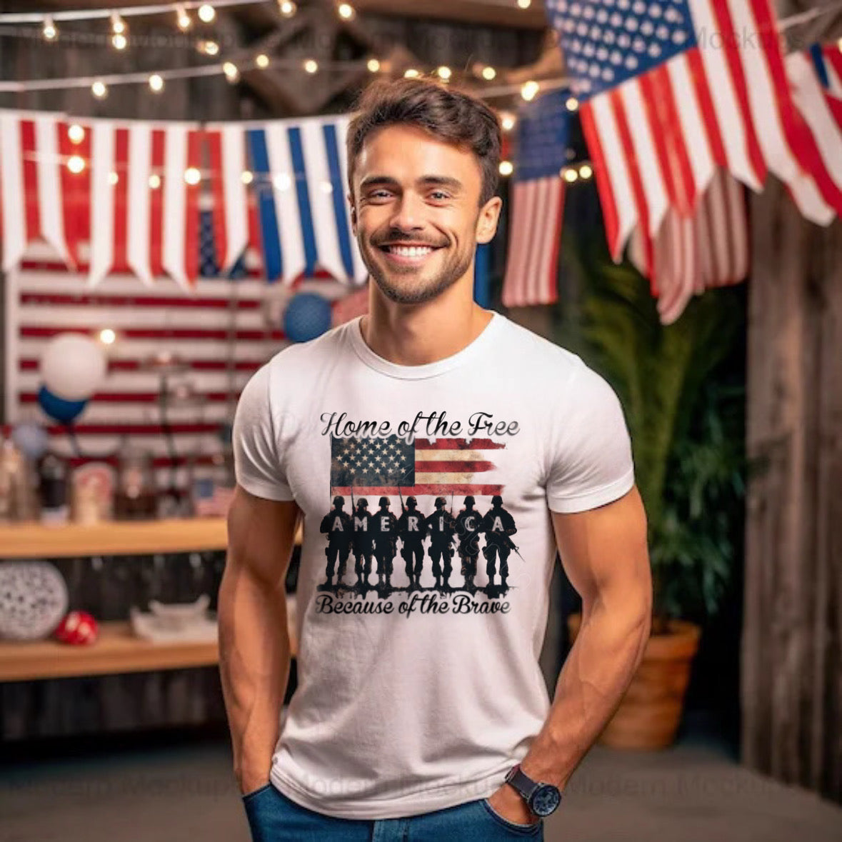 Home of the Free Distressed- Baby-Youth