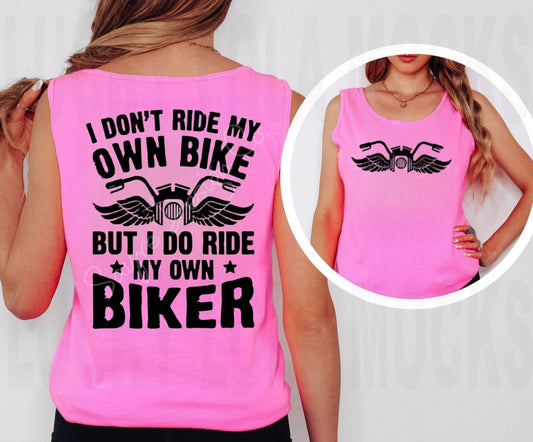 Ride My Own Biker Front/Back Tank