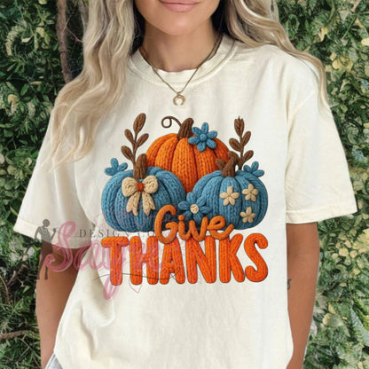 Give Thanks Afghan Pumpkin Shirt/Long Sleeve/Crewneck/Hoodie