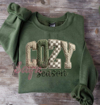 Afghan Print Cozy Season Shirt/Long Sleeve/Crewneck/Hoodie