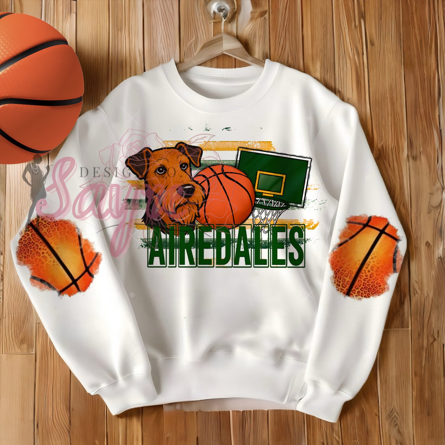Customizable Basketball Peekaboo Mascot Team Shirt/Sweatshirt