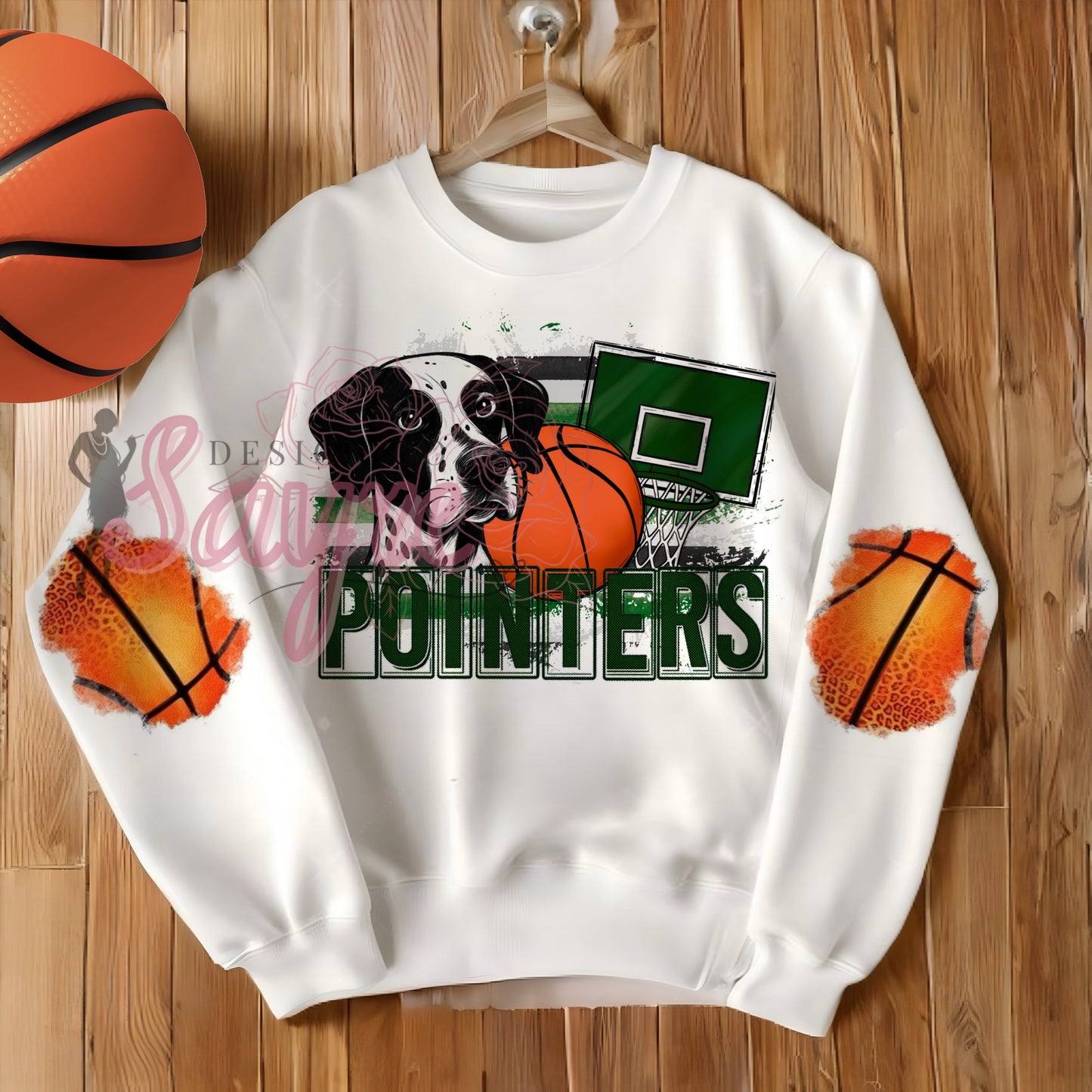 Customizable Basketball Peekaboo Mascot Team Shirt/Sweatshirt
