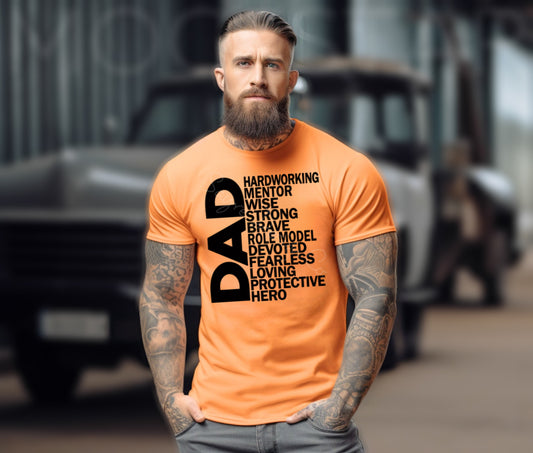 Dad Words Stacked Tee