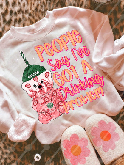 Starbies Bear Drinking Problem Tee/Sweatshirt
