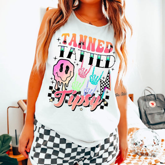 Tanned Tatted & Tipsy Tank